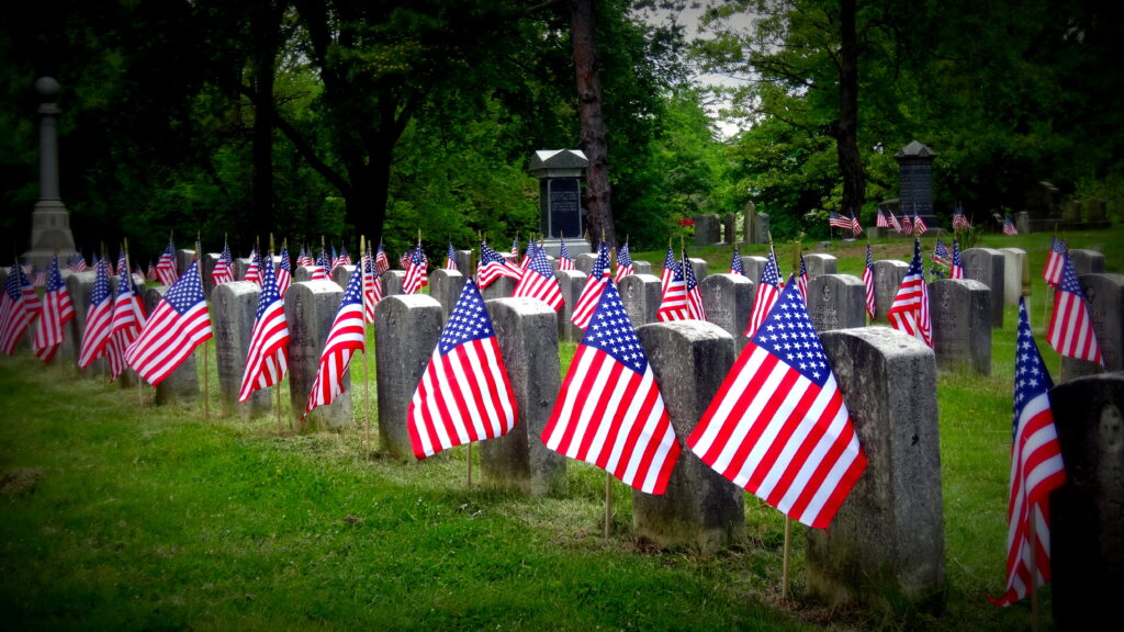 Veterans-Day-Flags-On-Graves